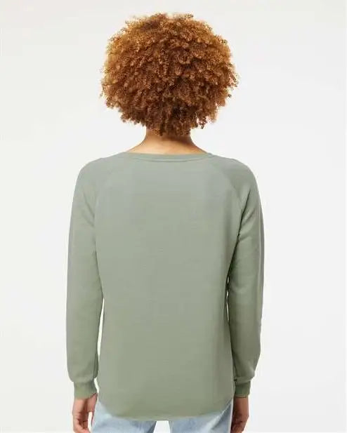 Independent Trading Co. Prm2000 Women’s California Wave Wash Crewneck Sweatshirt - Sage
