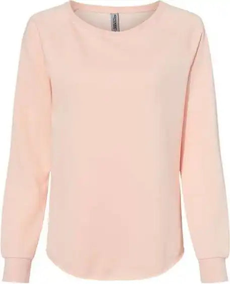 Independent Trading co Prm2000 Women’s California Wave Wash Crewneck Sweatshirt Blush