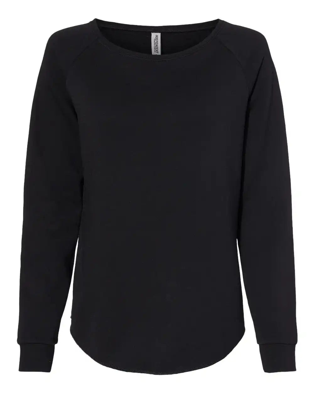 Independent Trading Co. Prm2000 Women’s California Wave Wash Crewneck Sweatshirt - Black - Xs