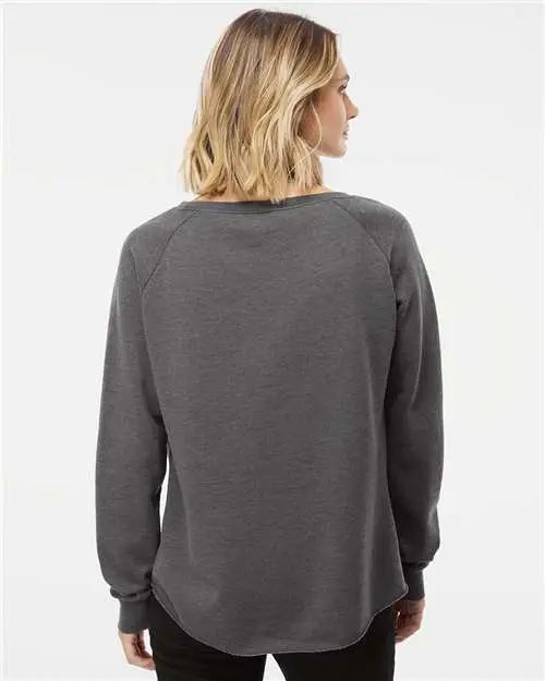Independent Trading Co. Prm2000 Women’s California Wave Wash Crewneck Sweatshirt - Shadow