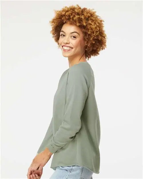 Independent Trading Co. Prm2000 Women’s California Wave Wash Crewneck Sweatshirt - Sage