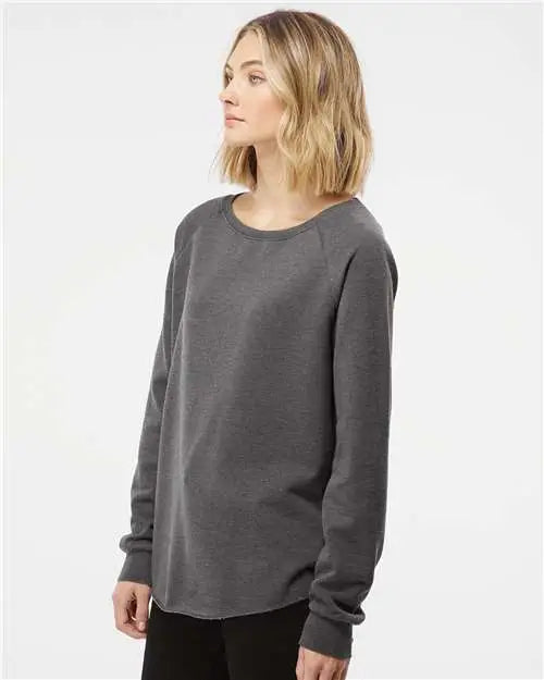 Independent Trading Co. Prm2000 Women’s California Wave Wash Crewneck Sweatshirt - Shadow