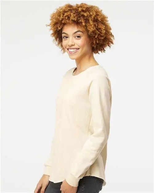 Independent Trading Co. Prm2000 Women’s California Wave Wash Crewneck Sweatshirt - Bone