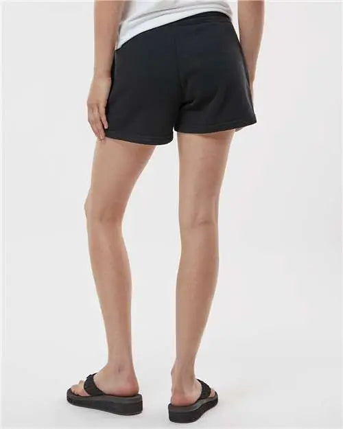 Independent Trading Co. Prm20srt Women’s Lightweight California Wave Wash Fleece Shorts - Black
