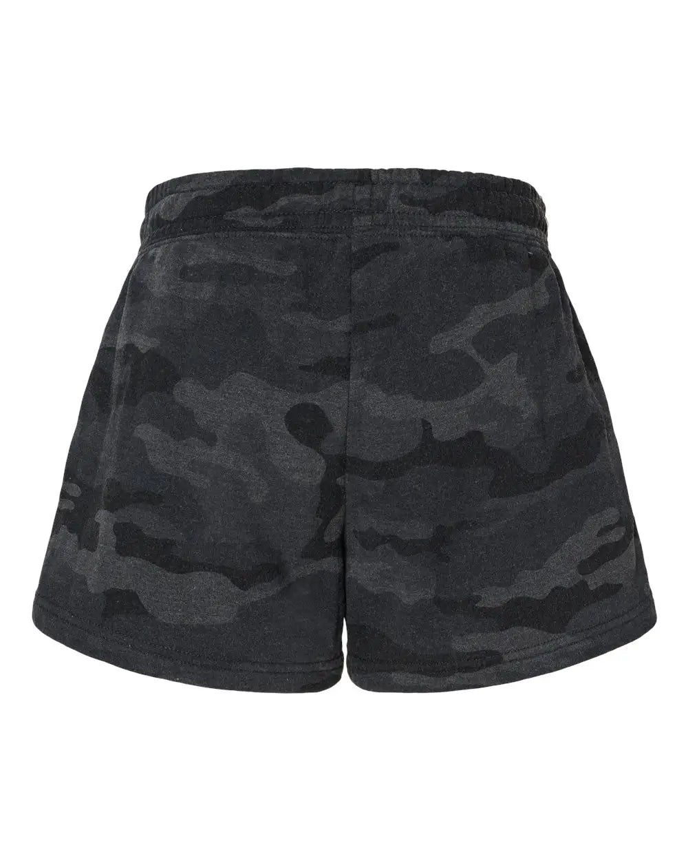 Independent Trading Co. Prm20srt Women’s Lightweight California Wave Wash Fleece Shorts - Black Camo Heather