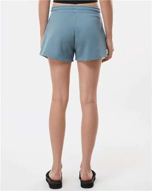 Independent Trading Co. Prm20srt Women’s Lightweight California Wave Wash Fleece Shorts - Misty Blue