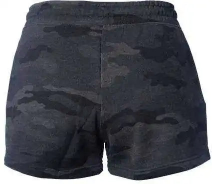 Independent Trading co Prm20srt Womens Lightweight California Wave Wash Sweatshorts Black Camo Heather