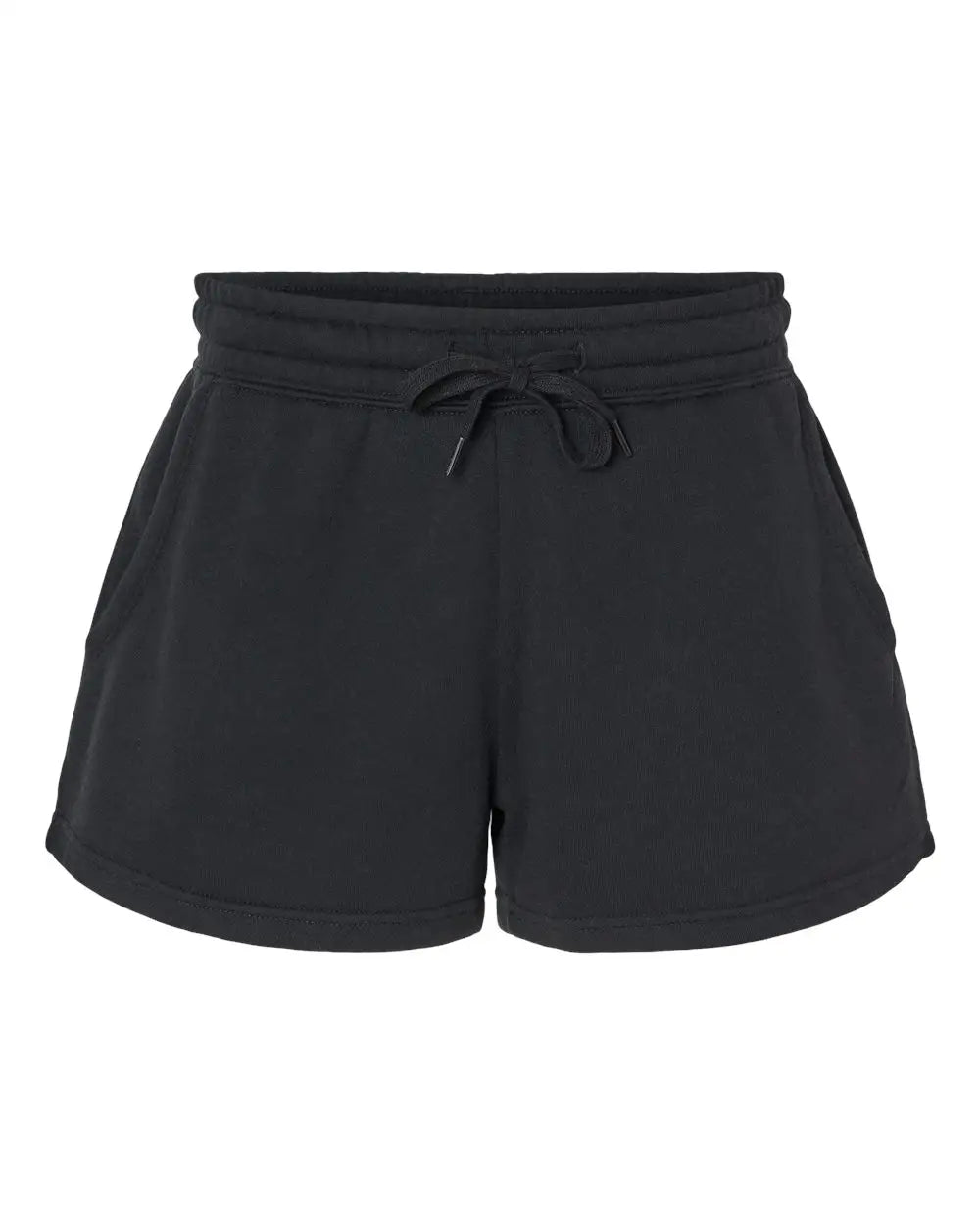 Independent Trading Co. Prm20srt Women’s Lightweight California Wave Wash Fleece Shorts - Black - Xs