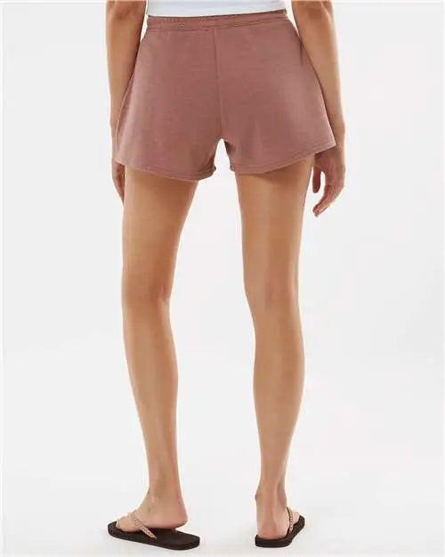 Independent Trading Co. Prm20srt Women’s Lightweight California Wave Wash Fleece Shorts - Dusty Rose
