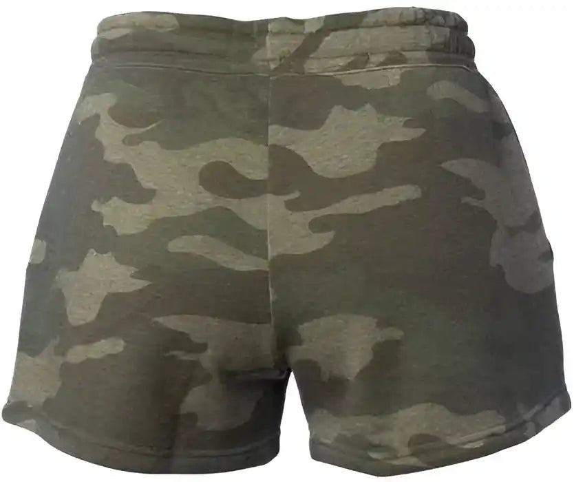Independent Trading co Prm20srt Womens Lightweight California Wave Wash Sweatshorts Forest Camo Heather