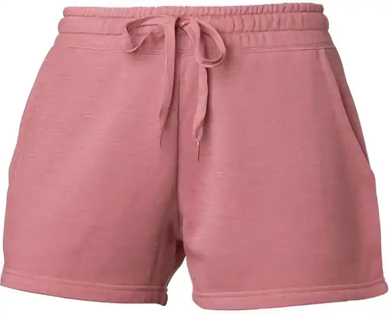 Independent Trading co Prm20srt Womens Lightweight California Wave Wash Sweatshorts Dusty Rose