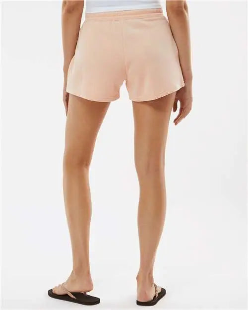 Independent Trading Co. Prm20srt Women’s Lightweight California Wave Wash Fleece Shorts - Blush