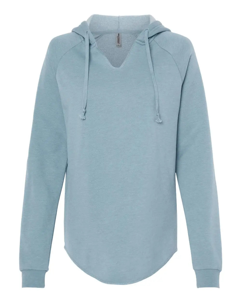 Independent Trading Co. Prm2500 Women’s Lightweight California Wave Wash Hooded Sweatshirt - Misty Blue - Xs