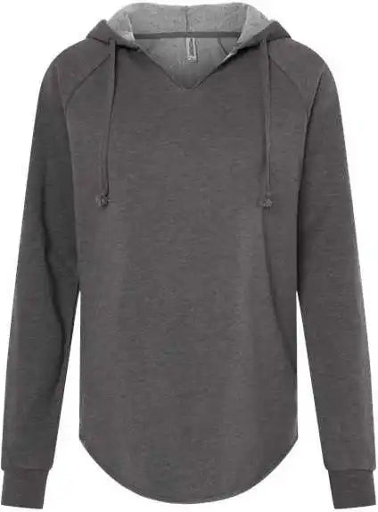 Independent Trading co Prm2500 Womens Lightweight California Wave Wash Hooded Sweatshirt Shadow