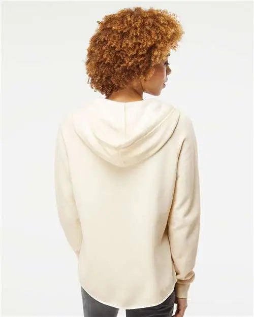 Independent Trading Co. Prm2500z Women’s California Wave Wash Full-zip Hooded Sweatshirt - Bone