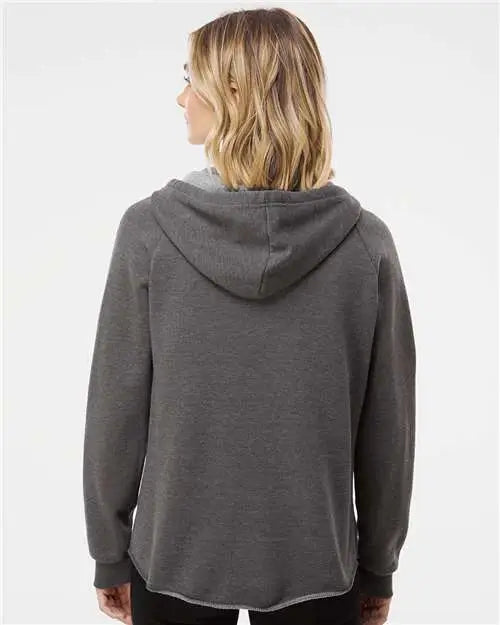 Independent Trading Co. Prm2500z Women’s California Wave Wash Full-zip Hooded Sweatshirt - Shadow