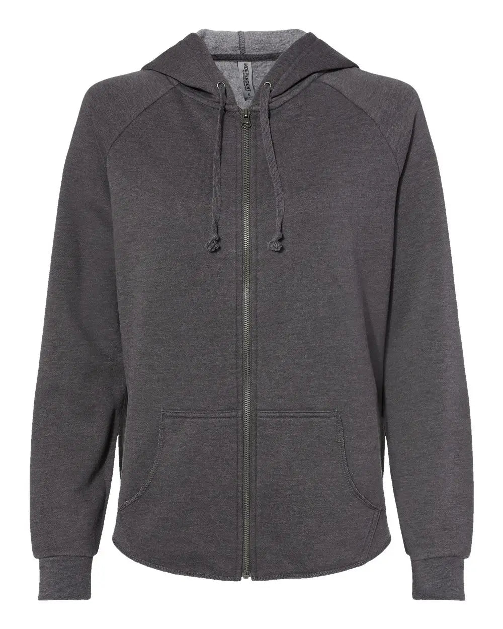 Independent Trading Co. Prm2500z Women’s California Wave Wash Full-zip Hooded Sweatshirt - Shadow - Dark Gray / Xs