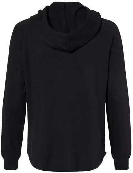 Independent Trading co Prm2500z Women’s California Wave Wash Full-zip Hooded Sweatshirt - Black