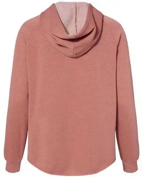 Independent Trading co Prm2500z Women’s California Wave Wash Full-zip Hooded Sweatshirt - Dusty Rose