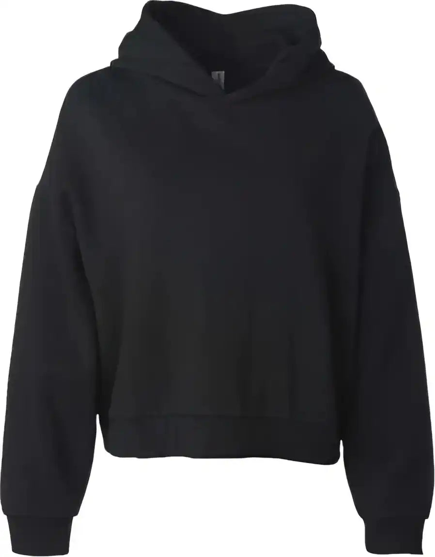 Independent Trading co Prm2600 Women’s California Wave Wash Sunday Hooded Sweatshirt Black