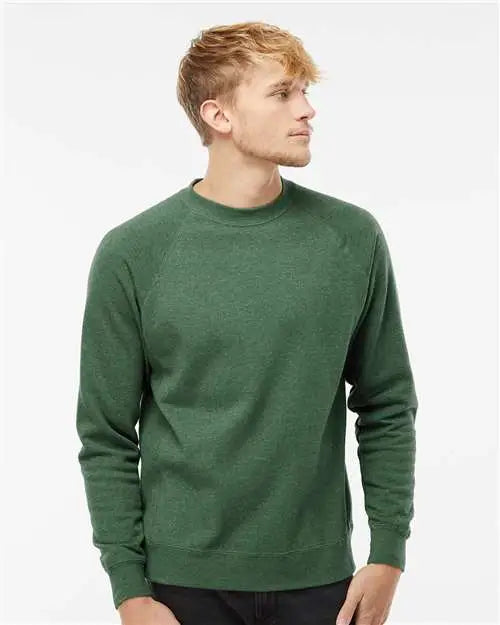 Independent Trading Co. Prm30sbc Special Blend Crewneck Raglan Sweatshirt - Moss