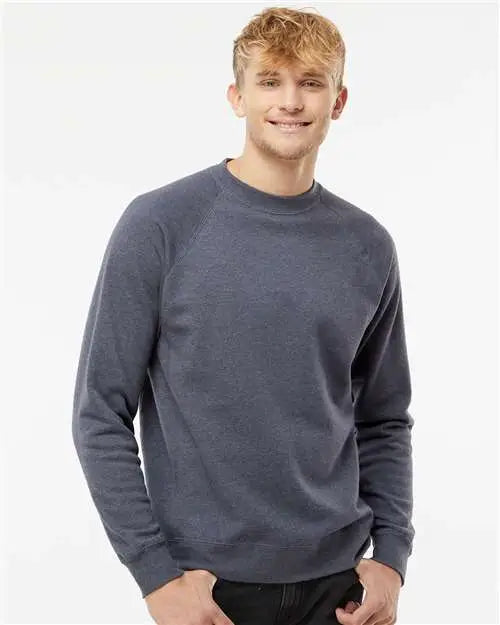 Independent Trading Co. Prm30sbc Special Blend Crewneck Raglan Sweatshirt - Midnight Navy