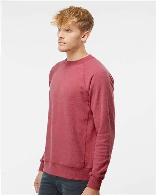 Independent Trading Co. Prm30sbc Special Blend Crewneck Raglan Sweatshirt - Crimson