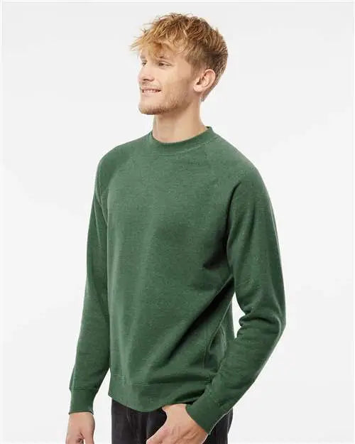 Independent Trading Co. Prm30sbc Special Blend Crewneck Raglan Sweatshirt - Moss