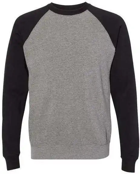 Independent Trading co Prm30sbc Unisex Special Blend Raglan Sweatshirt - Nickel Heather Black