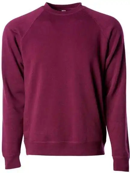 Independent Trading co Prm30sbc Unisex Special Blend Raglan Sweatshirt - Maroon