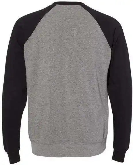 Independent Trading co Prm30sbc Unisex Special Blend Raglan Sweatshirt - Nickel Heather Black