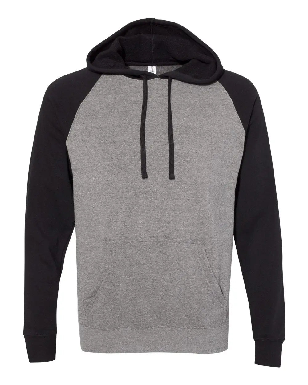 Independent Trading Co. Prm33sbp Special Blend Raglan Hooded Sweatshirt - Nickel Heather Black - Gray / Xs