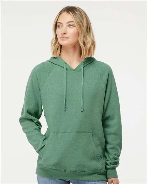 Independent Trading Co. Prm33sbp Special Blend Raglan Hooded Sweatshirt - Sea Green
