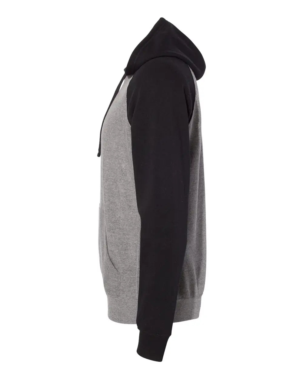 Independent Trading Co. Prm33sbp Special Blend Raglan Hooded Sweatshirt - Nickel Heather Black