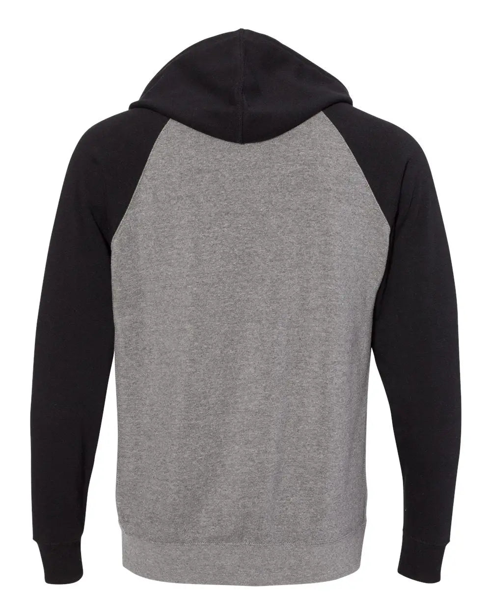 Independent Trading Co. Prm33sbp Special Blend Raglan Hooded Sweatshirt - Nickel Heather Black