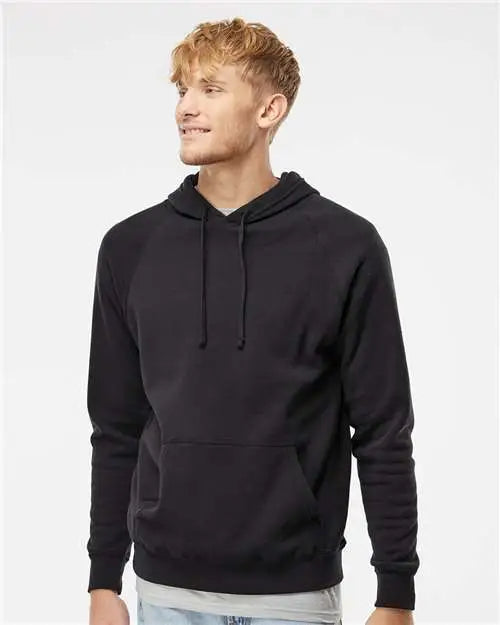 Independent Trading Co. Prm33sbp Special Blend Raglan Hooded Sweatshirt - Black