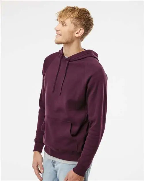 Independent Trading Co. Prm33sbp Special Blend Raglan Hooded Sweatshirt - Maroon