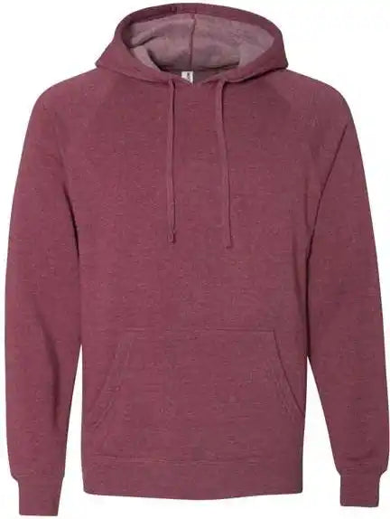 Independent Trading co Prm33sbp Unisex Special Blend Raglan Hooded Sweatshirt - Crimson