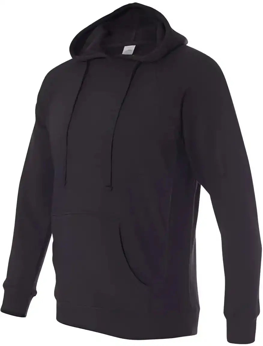 Independent Trading co Prm33sbp Unisex Special Blend Raglan Hooded Sweatshirt Black