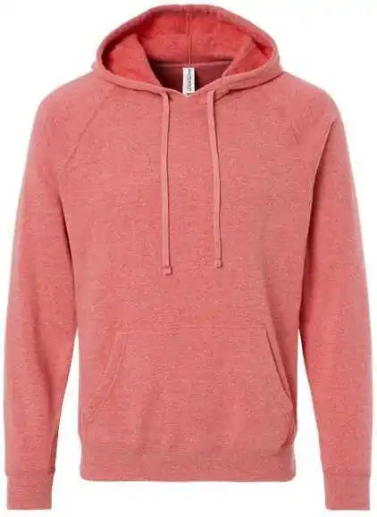 Independent Trading co Prm33sbp Unisex Special Blend Raglan Hooded Sweatshirt Pomegranate