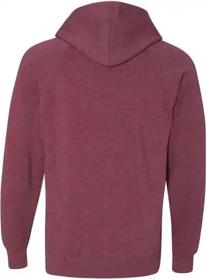 Independent Trading co Prm33sbp Unisex Special Blend Raglan Hooded Sweatshirt - Crimson