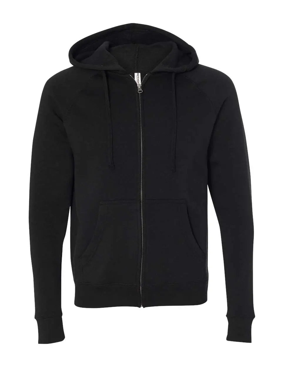 Independent Trading Co. Prm33sbz Special Blend Raglan Full-zip Hooded Sweatshirt - Black - Xs