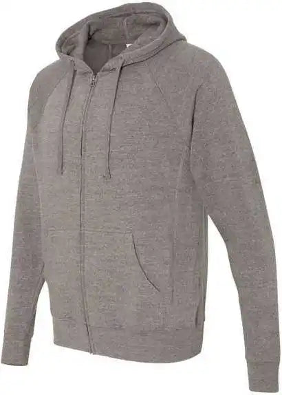 Independent Trading co Prm33sbz Unisex Special Blend Raglan Full-zip Hooded Sweatshirt - Nickel