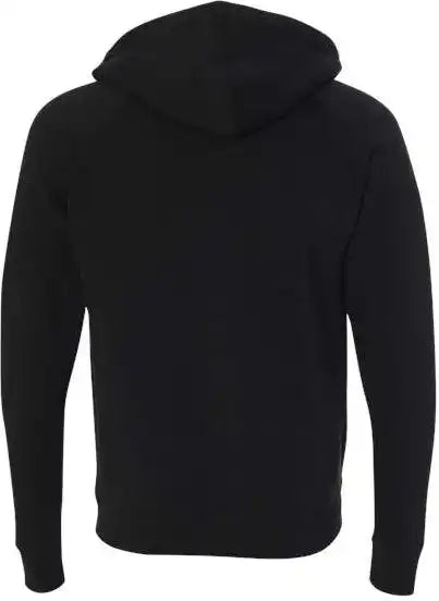 Independent Trading co Prm33sbz Unisex Special Blend Raglan Full Zip Hooded Sweatshirt Black