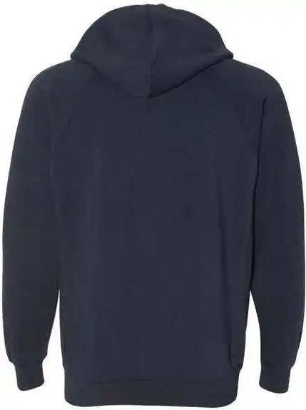 Independent Trading co Prm33sbz Unisex Special Blend Raglan Full Zip Hooded Sweatshirt Classic Navy