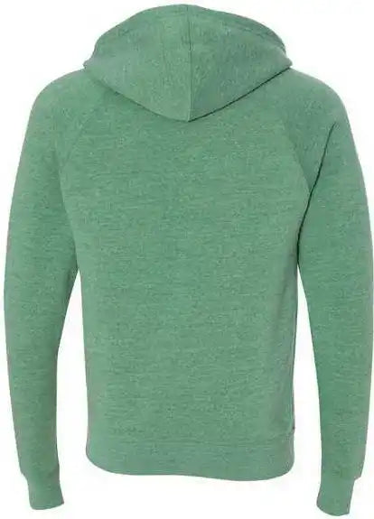 Independent Trading co Prm33sbz Unisex Special Blend Raglan Full Zip Hooded Sweatshirt Sea Green
