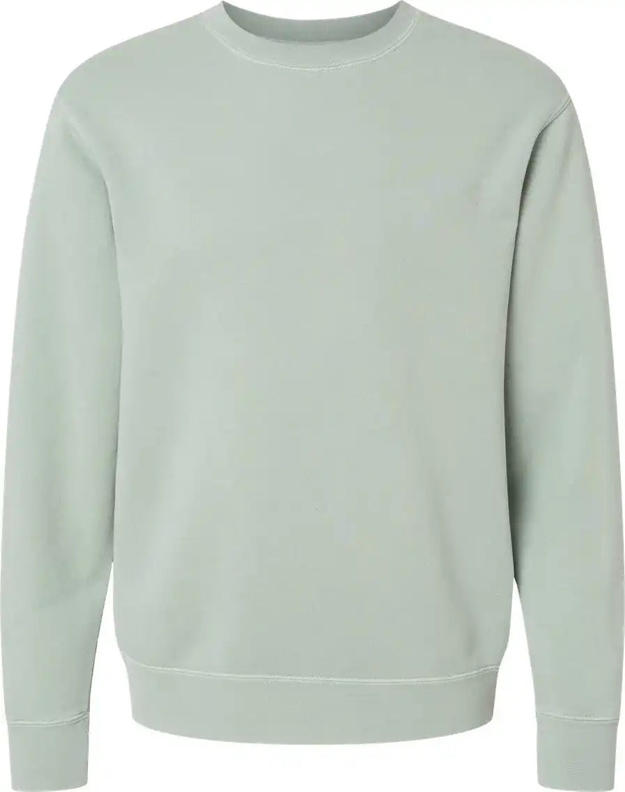 Independent Trading Co. Prm3500 Midweight Pigment-dyed Crewneck Sweatshirt - Pigment Sage - Xs