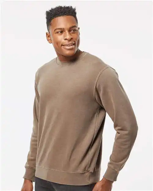 Independent Trading Co. Prm3500 Midweight Pigment-dyed Crewneck Sweatshirt - Pigment Clay