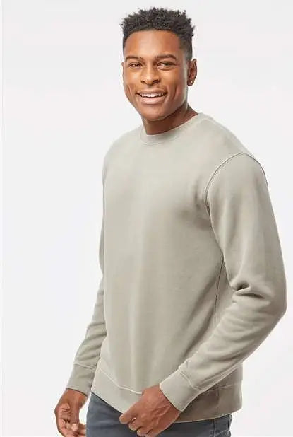 Independent Trading Co. Prm3500 Midweight Pigment-dyed Crewneck Sweatshirt - Pigment Cement