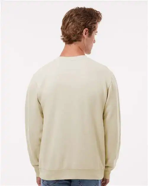 Independent Trading Co. Prm3500 Midweight Pigment-dyed Crewneck Sweatshirt - Pigment Ivory